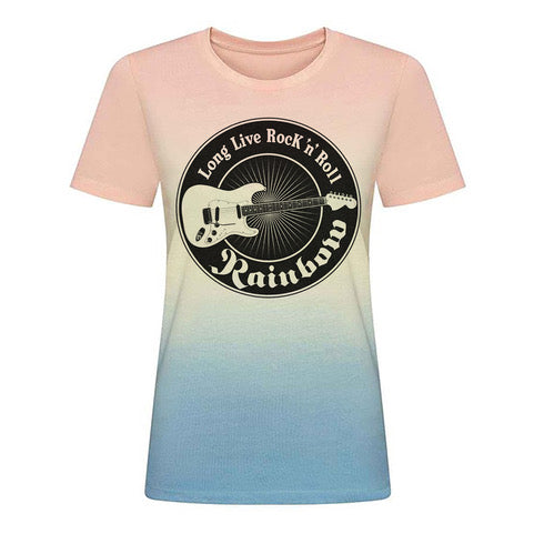 Long Live Guitar Pastel Dip Tie Dye T-Shirt