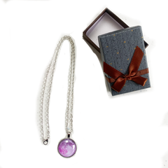 Under A Violet Moon Pendant Necklace + Giftbox