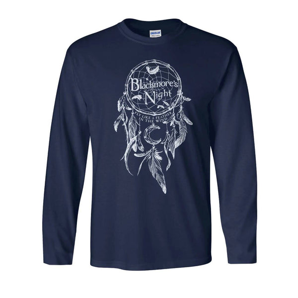 FEATHER NAVY LONG SLEEVE T-SHIRT